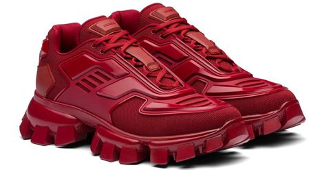 prada sneakers cloudbust red